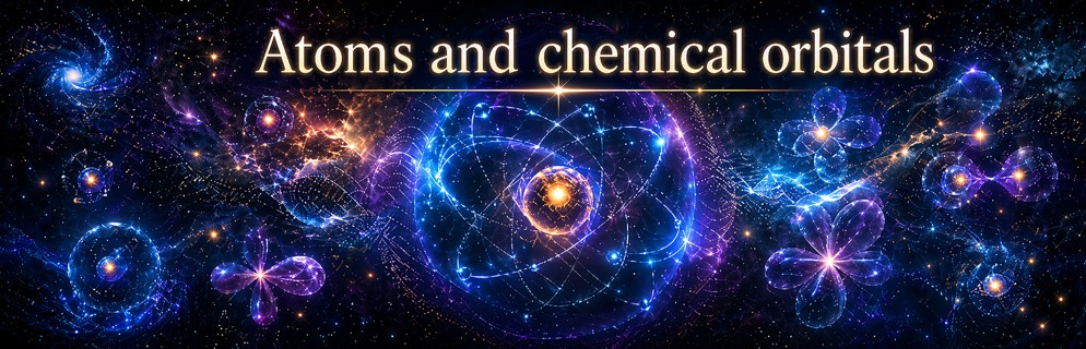 Atom seen as a local organization of the field, with nucleus, charge and electronic modes.