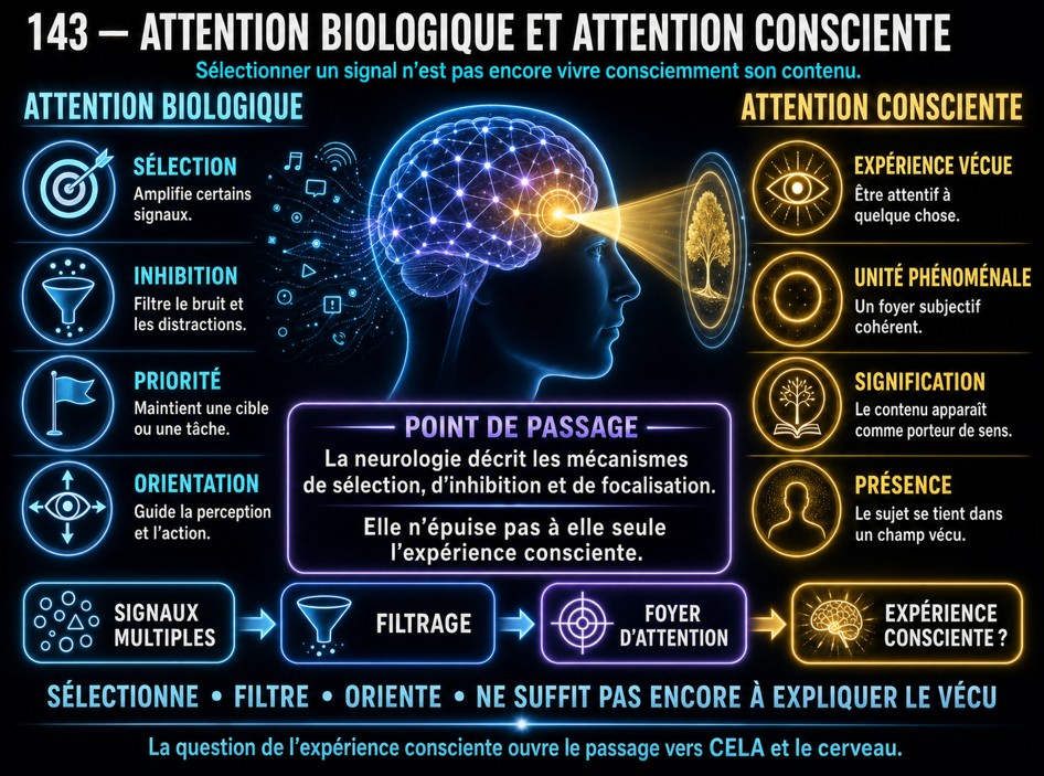 Attention biologique et attention consciente.